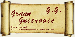 Grdan Gmitrović vizit kartica